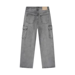 Pantalon en jean chiné coupe large
