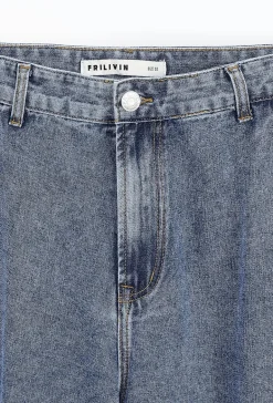 Pantalon en jean coupe droite