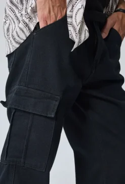 Pantalon en jean coupe large