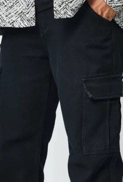 Pantalon en jean coupe large