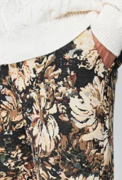 Pantalon fleuri effet broderie