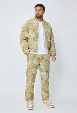 Pantalon fleuri effet broderie