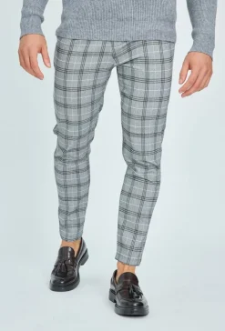 Pantalon habillé à carreaux