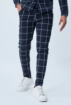 Pantalon habillé à carreaux