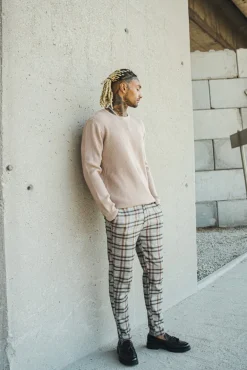 Pantalon habillé à carreaux