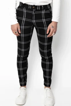 Pantalon habillé à carreaux