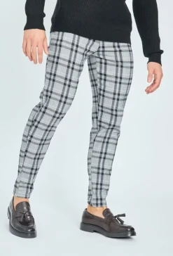 Pantalon habillé à carreaux