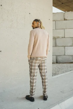 Pantalon habillé à carreaux