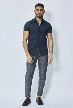 Pantalon habillé à carreaux