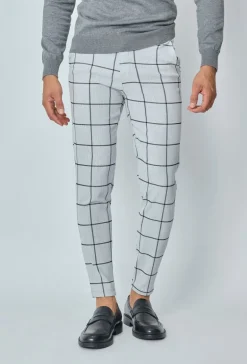 Pantalon habillé à carreaux
