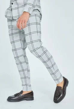 Pantalon habillé à carreaux