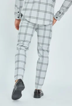Pantalon habillé à carreaux