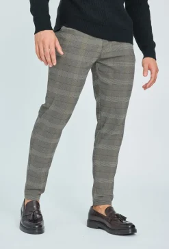 Pantalon habillé à carreaux