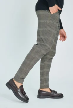 Pantalon habillé à carreaux