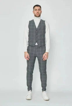 Pantalon habillé à carreaux