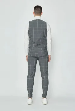 Pantalon habillé à carreaux