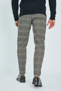 Pantalon habillé à carreaux