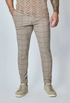Pantalon habillé à carreaux