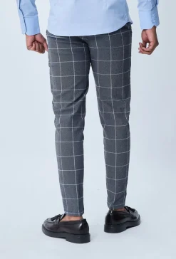 Pantalon habillé à carreaux