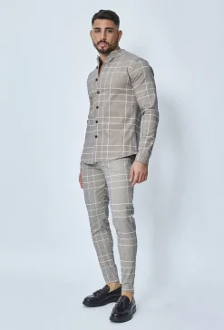 Pantalon habillé à carreaux