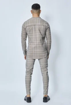 Pantalon habillé à carreaux