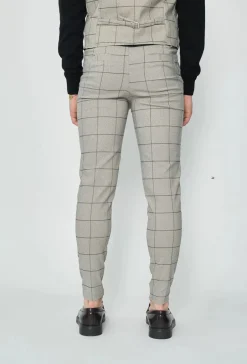 Pantalon habillé à carreaux