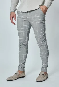Pantalon habillé à carreaux