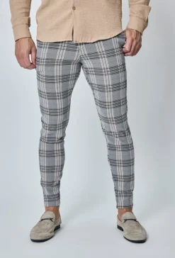 Pantalon habillé à carreaux