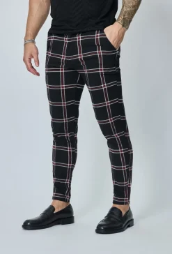 Pantalon habillé à carreaux