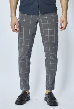 Pantalon habillé à carreaux