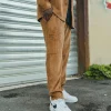 Pantalon jogger cargo cotelé