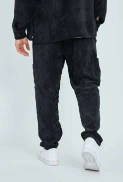 Pantalon jogger cargo cotelé