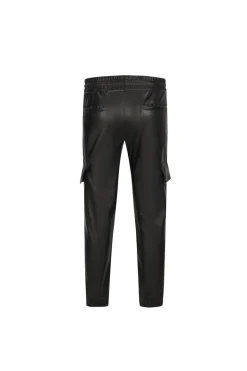 Pantalon jogger cargo similicuir