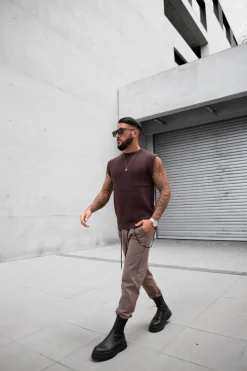 Pantalon jogger habillé avec chaine