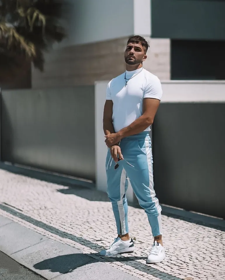 Pantalon jogging à bandes
