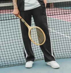 Pantalon jogging large à bandes