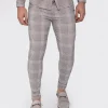 Pantalon strecth à carreaux