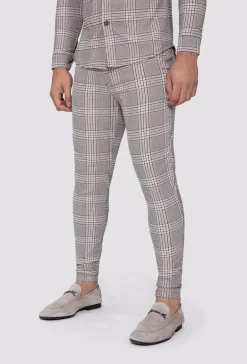 Pantalon strecth à carreaux