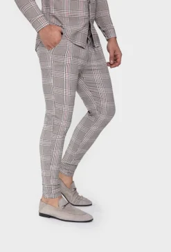 Pantalon strecth à carreaux