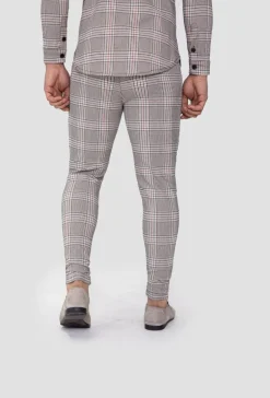 Pantalon strecth à carreaux