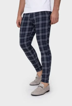 Pantalon strecth à carreaux