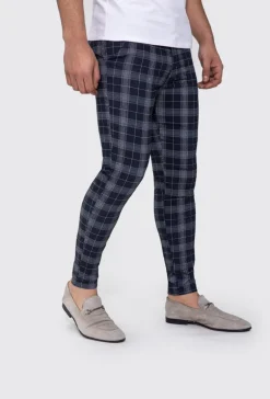 Pantalon strecth à carreaux