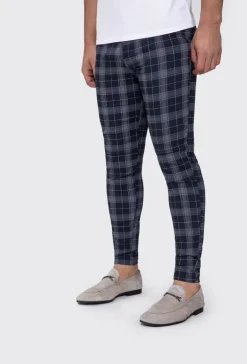 Pantalon strecth à carreaux