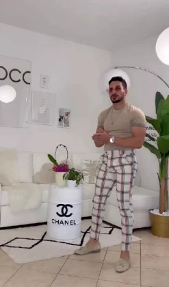 Pantalon tendance à carreaux