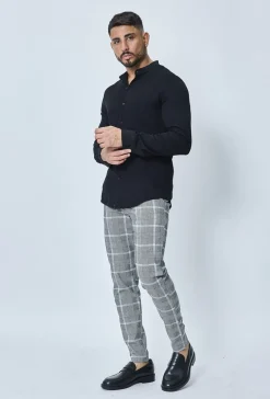Pantalon tendance à carreaux