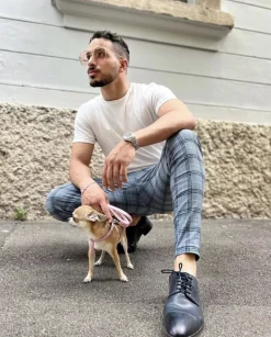 Pantalon tendance à carreaux