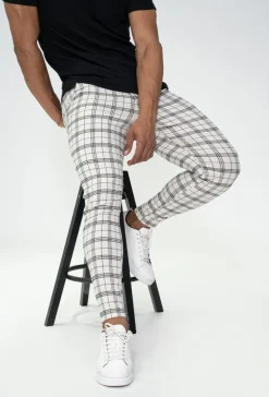 Pantalon tendance à carreaux