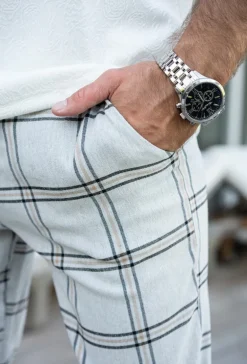 Pantalon tendance à carreaux