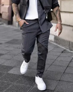 Pantalon tendance coupe slim décontracté