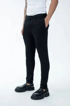 Pantalon uni urbain chic